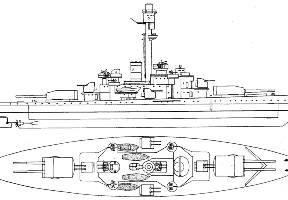 Корабль FNS Vainamoinen [Coastal Defence Ship] (1944) - чертежи, габариты, рисунки